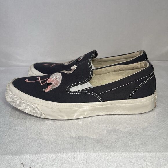 Converse Chuck Taylor Deck Star 67 Slip On Flamingo Sneakers Black Women 9.5 - Picture 4 of 10